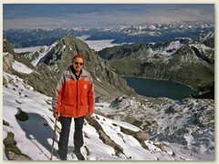 05_In der Nähe des Gafalljochs / Cavelljoch 2239m mit dem Lünersee. Einer der grössten Bergseen Voralbergs